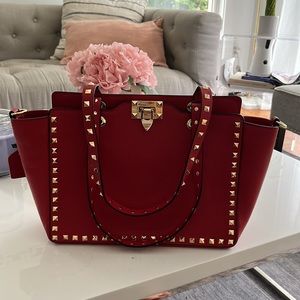 Rockstud trapeze cross body tote designer inspired